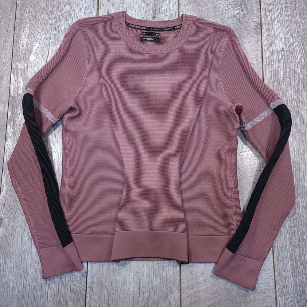 Under Armour IntelliKnit Phantom Women Large Pink Long Sleeve Crew Neck